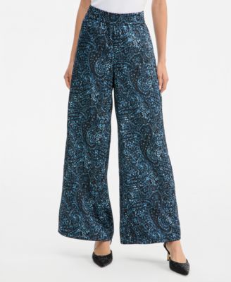 I.N.C. International Concepts Women's Satin Wide-Leg Pants, Macy's Exclusive