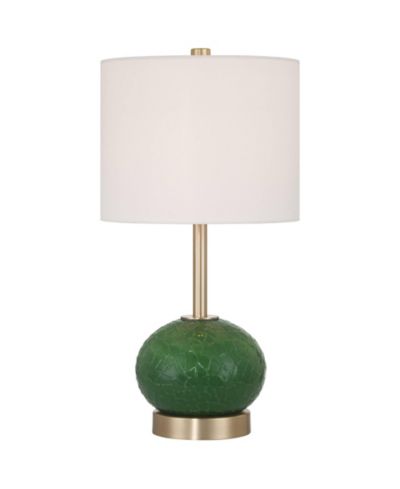 360 Lighting Maris 20" High  Glass and Satin Brass Table Lamp