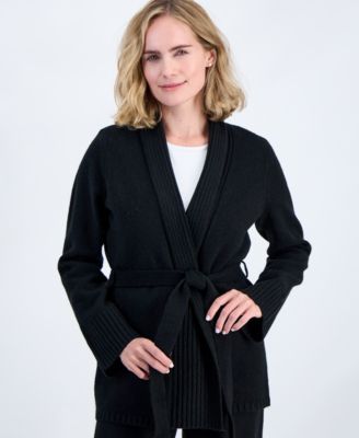 Style & Co Petite Luxsoft Wrap Front Cardigan, Macy's Exclusive