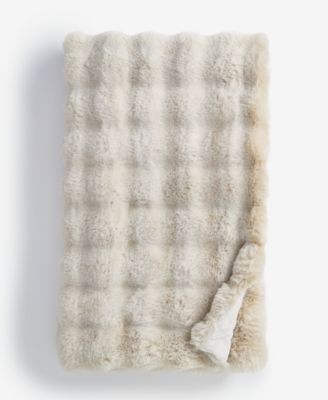 Hotel Collection Heathered Bubble Faux-Fur Throw Blanket, 50" x 60", Macy's Exclusive
