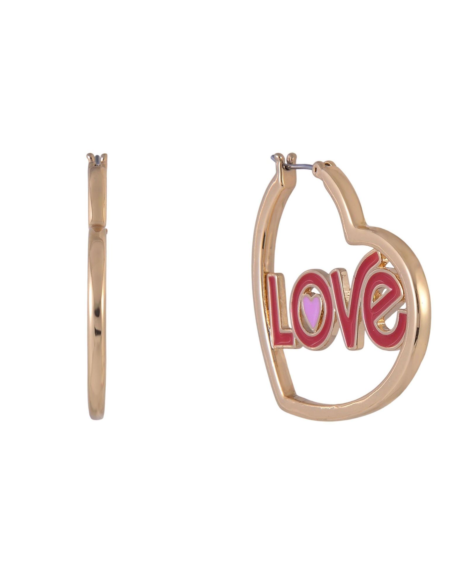 Серьги-кольца Hallmark из латуни в форме сердца