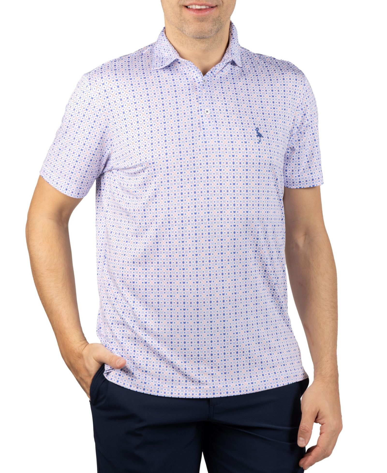 Tailorbyrd Men's Dealers Choice Printed Performance Polo Shirt