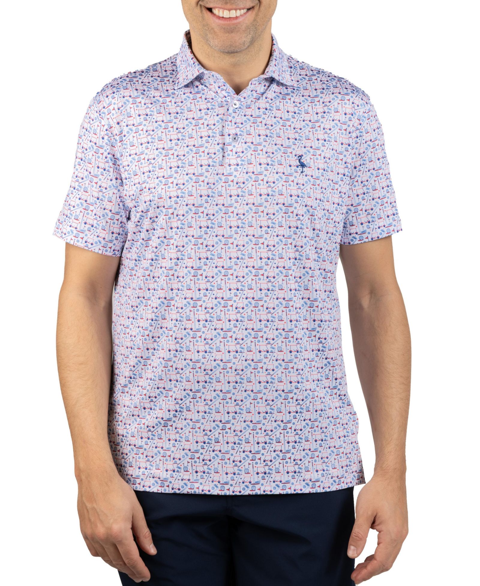 Tailorbyrd Мужской Hole in One Printed Performance Polo Shirt