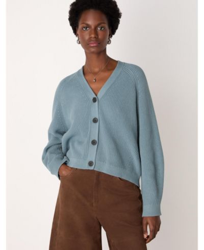 Whistles Women's Cotton V-Neck Cardigan