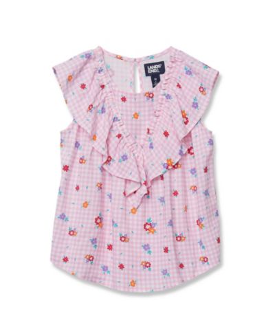 Pink gingham floral