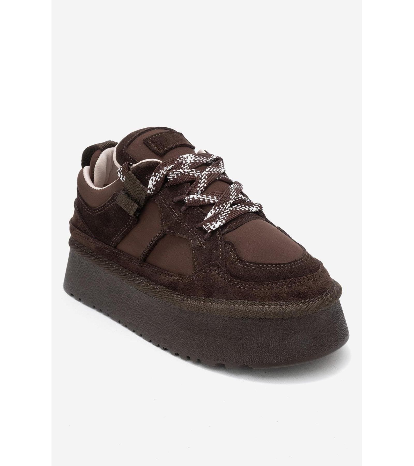 Forever & Always Shoes Women's Riven Leather Platform Sneaker