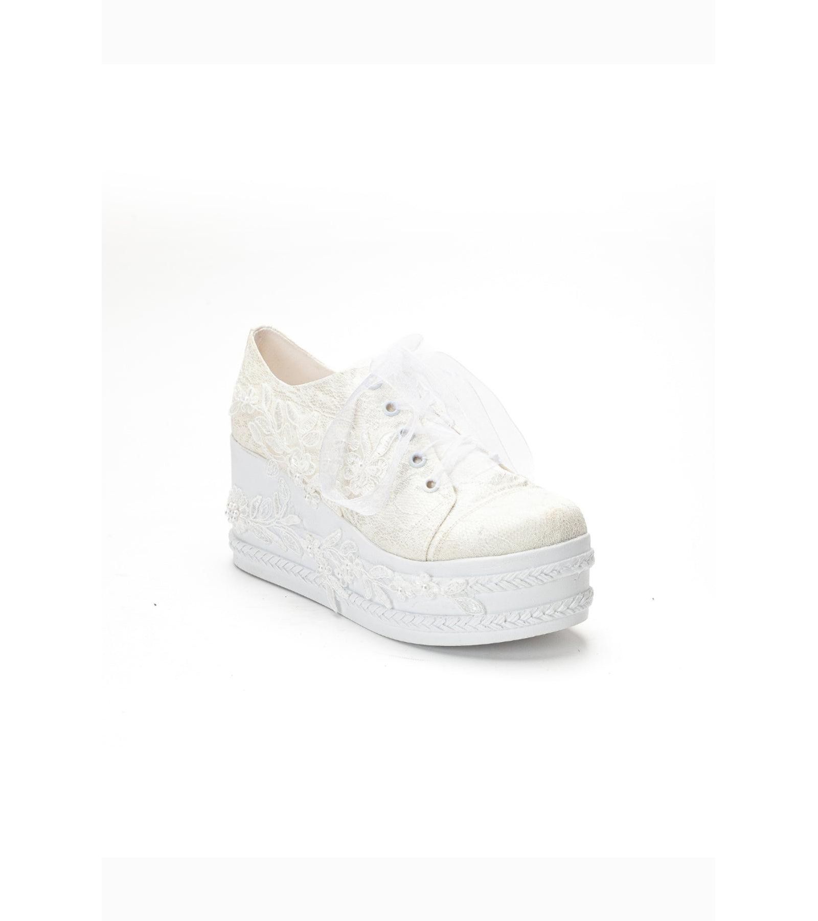 Forever & Always Shoes Женские свадебные кеды на платформе Valencia Lace