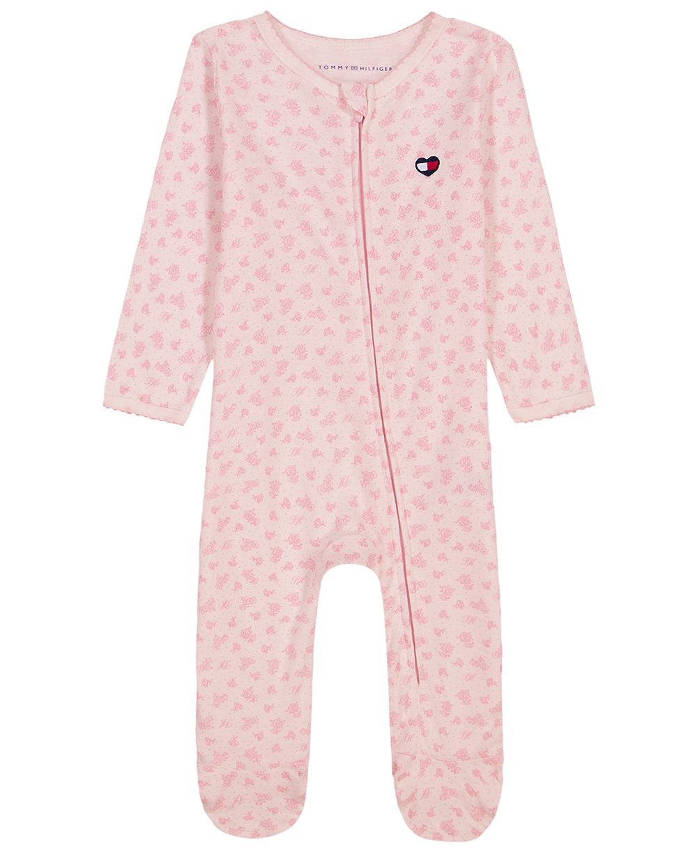 Tommy Hilfiger Baby Girls' Long-Sleeve Footed Coverall