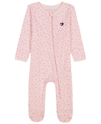Tommy Hilfiger Baby Girls' Long-Sleeve Footed Coverall