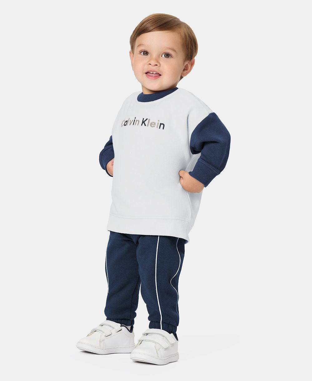 Комплект из топа с длинным рукавом и брюк Calvin Klein для малышей, 2-предметный набор