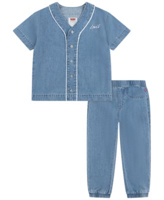 Levi's Детский набор из рубашки с коротким рукавом и брюк для мальчиков
