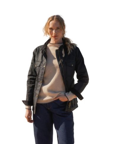 Celtic & Co. Women's British Waxed Cotton Belted Jacket