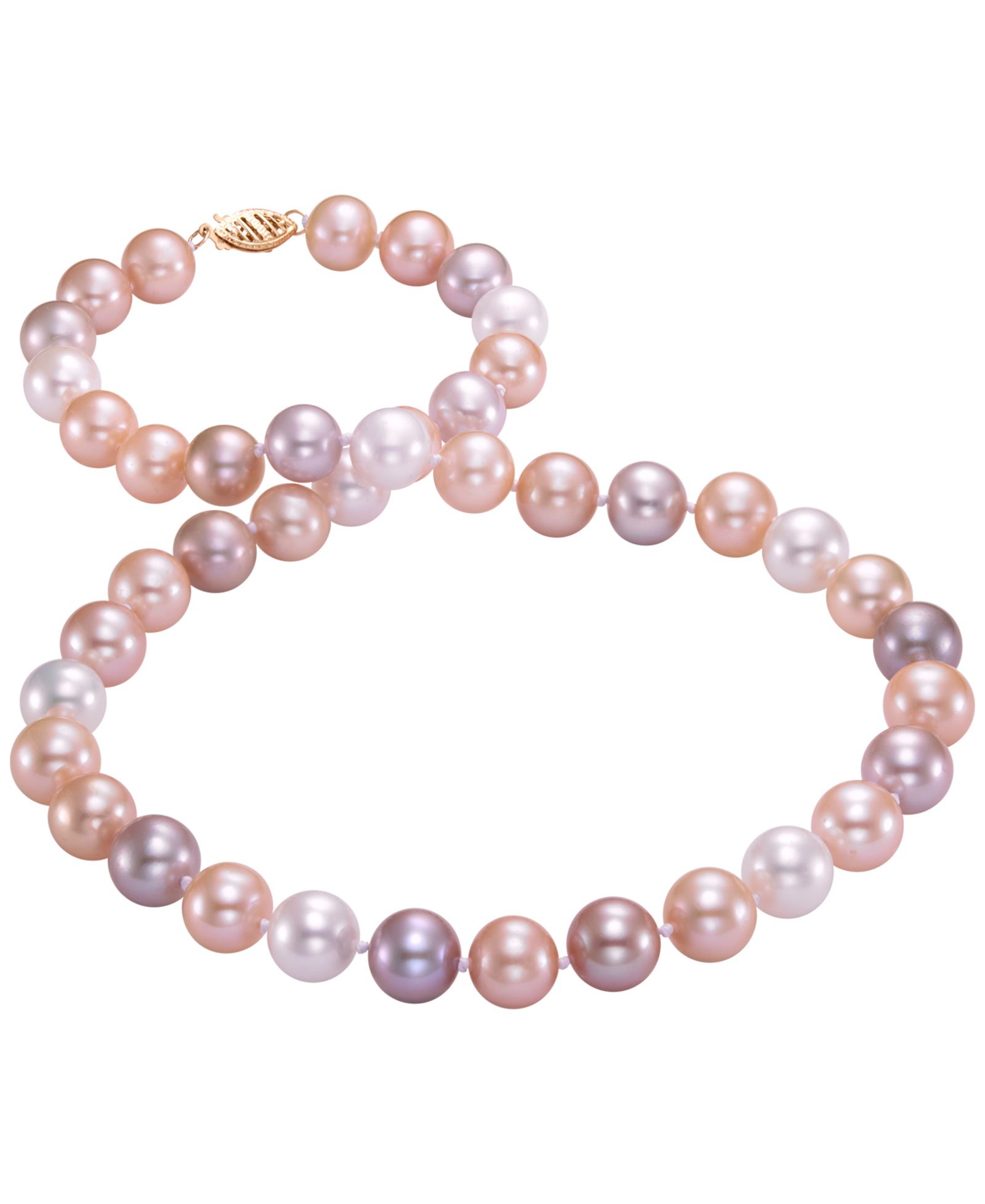 Necklace 18” в 14k Yellow Gold с натуральным речным жемчугом (10-11mm)