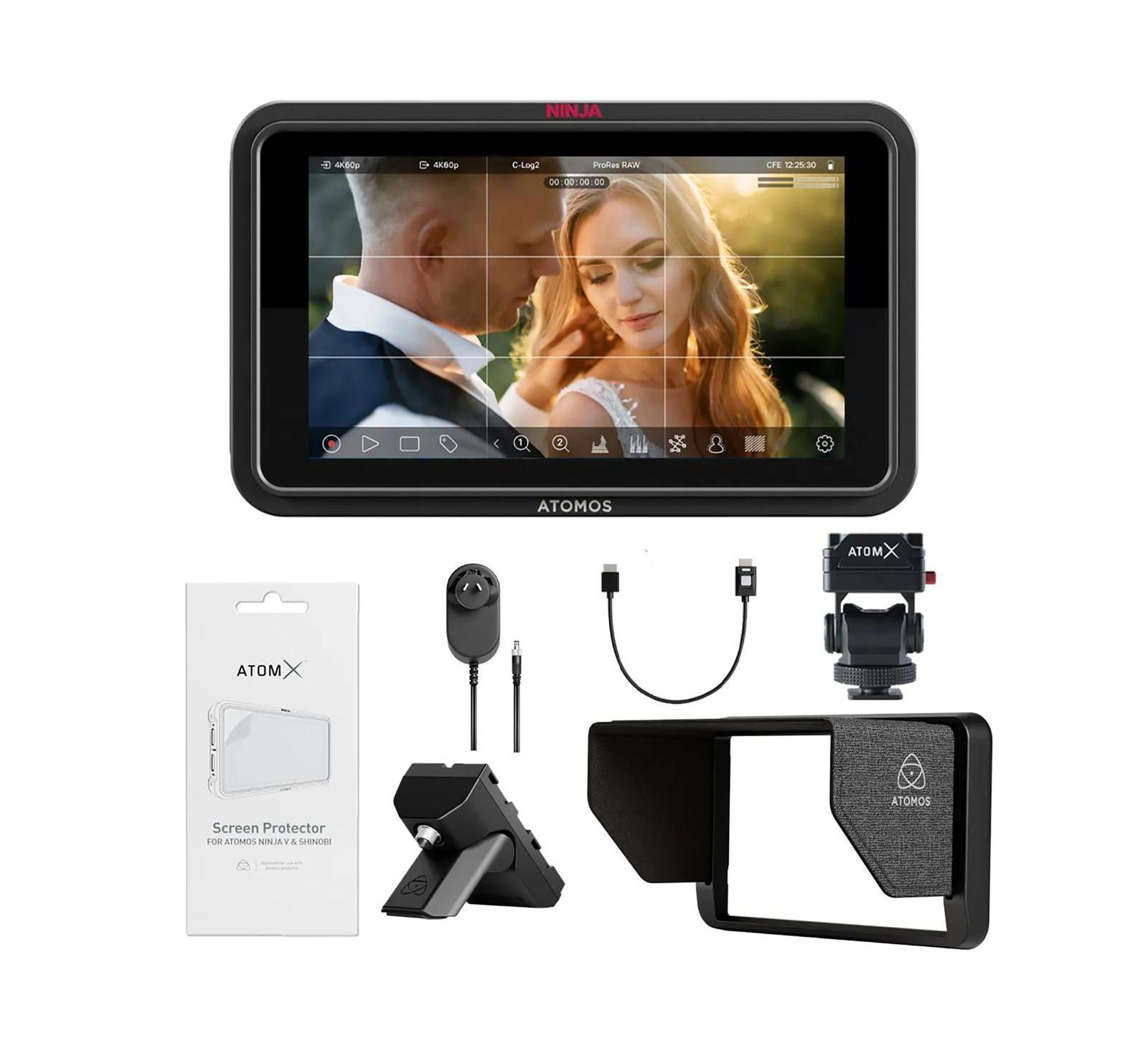 Atomos Ninja TX GO 5.2" Full HD Touchscreen Wi-Fi HDR On-Camera Monitor/Recorder, Bundle with 5.2" Creator