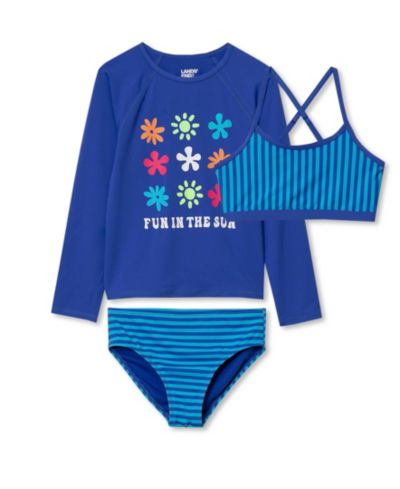 Комплект купальников Lands' End Plus Big Girls 3 Piece