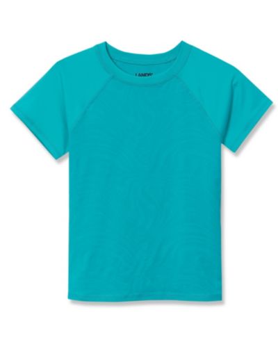 Lands' End Girls Chlorine Resistant Short Sleeve Magic Print Swim Rash Guard