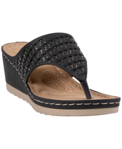 Женские сандалии на танкетке GC Shoes Dannay Embellished Thong