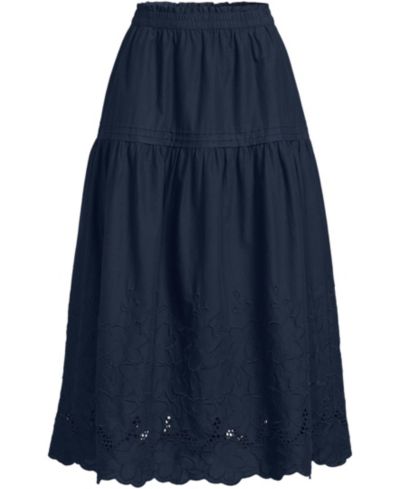 Lands' End Женская макси-юбка из вуали Eyelet