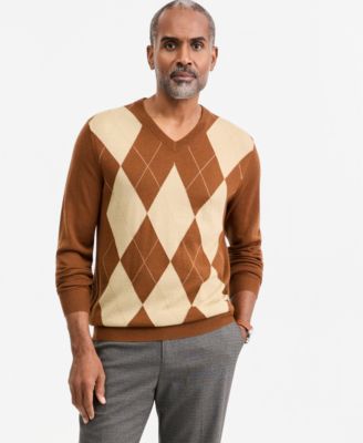 Club Room Men's Argyle V-Neck Sweater, Macy's Exclusive