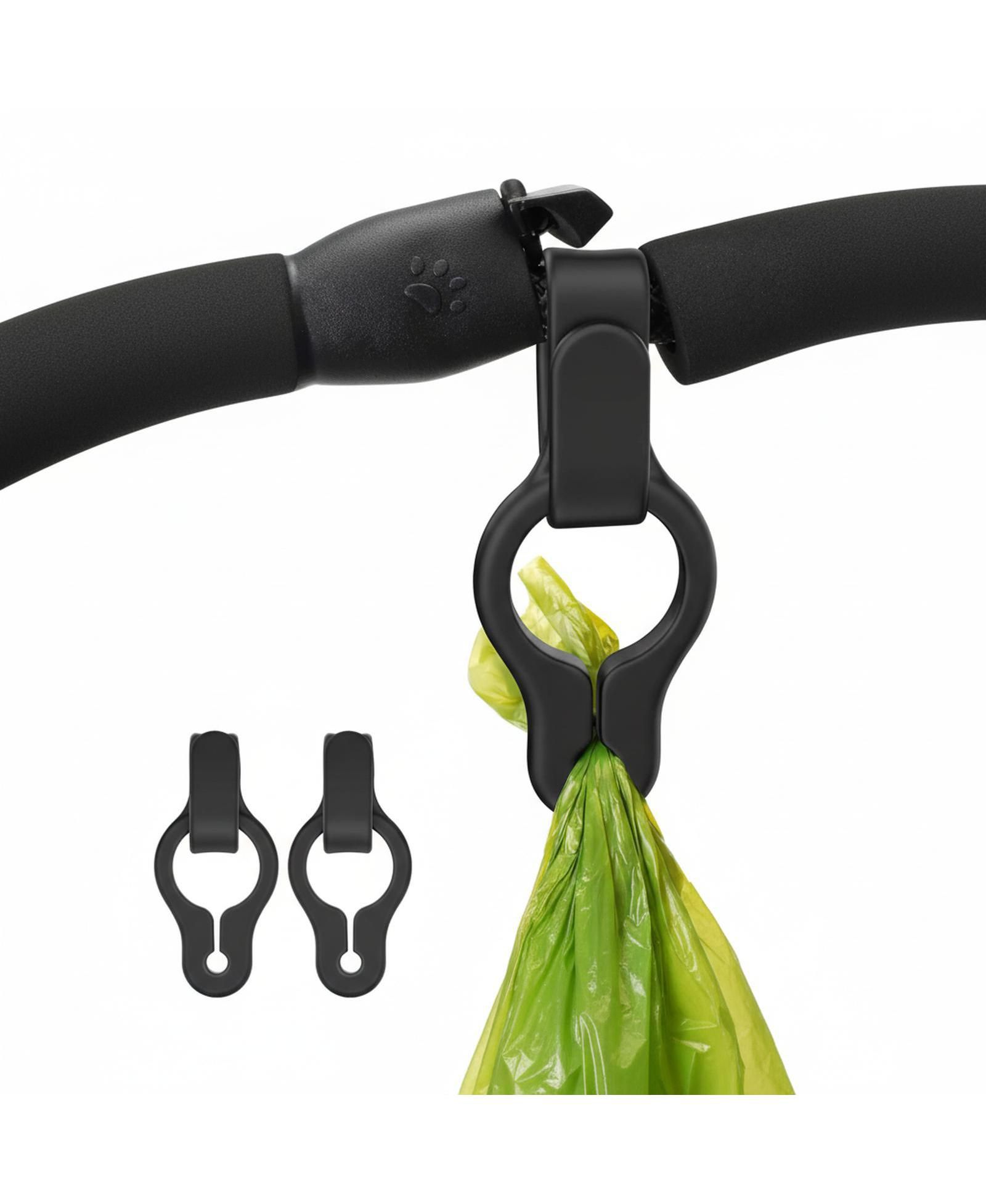 ARONKL 2-Pack Silicone Poop Bag Holder Hands-Free Leash Attachment Secure Durable Compact for Dog Walking