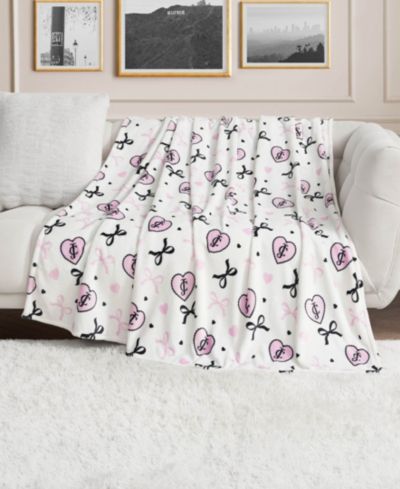 Мягкий плюшевый плед Juicy Couture 60" x 90"