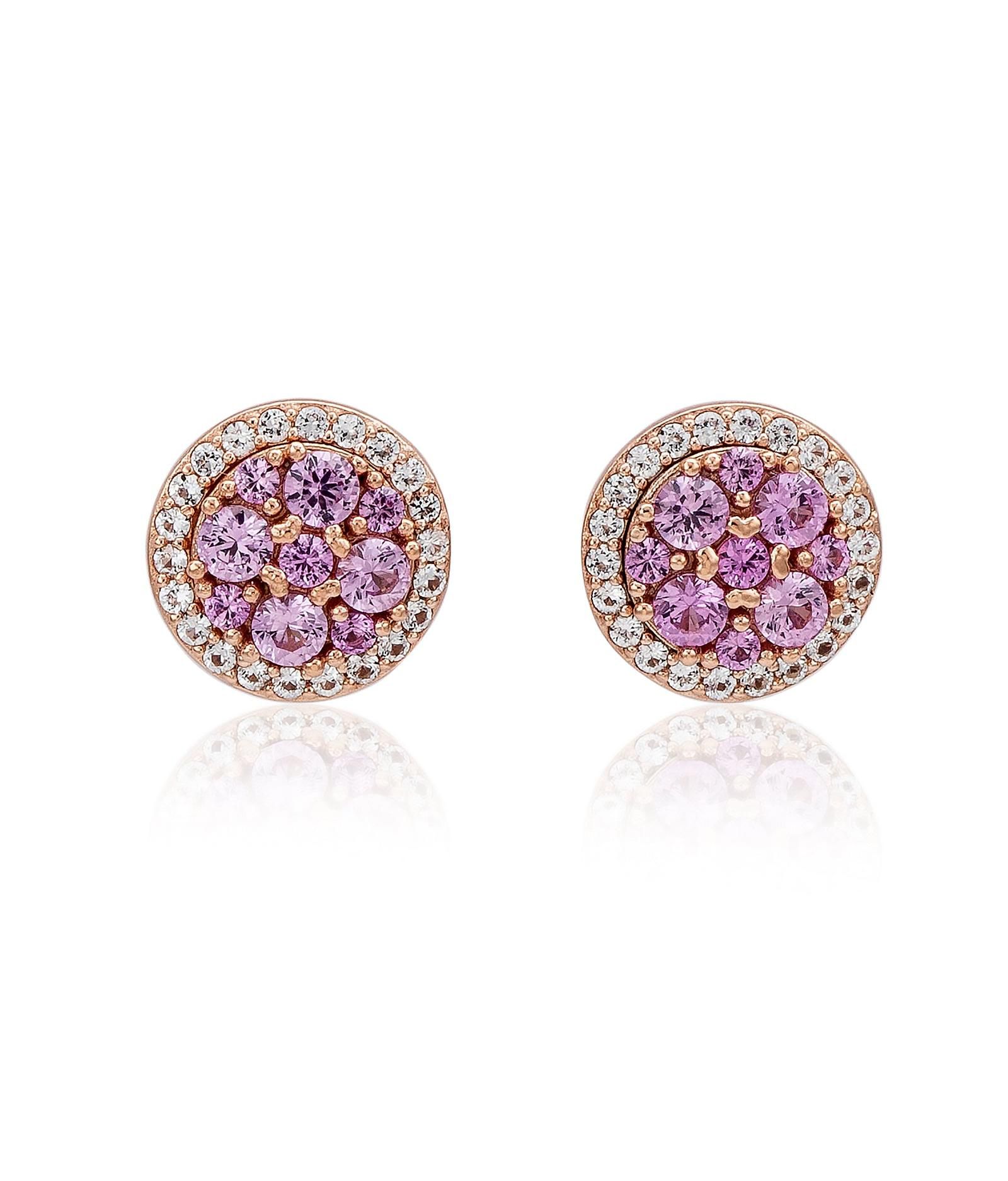 SUZY LEVIAN NEW YORK Cubic Zirconia Cluster Halo Stud Earrings
