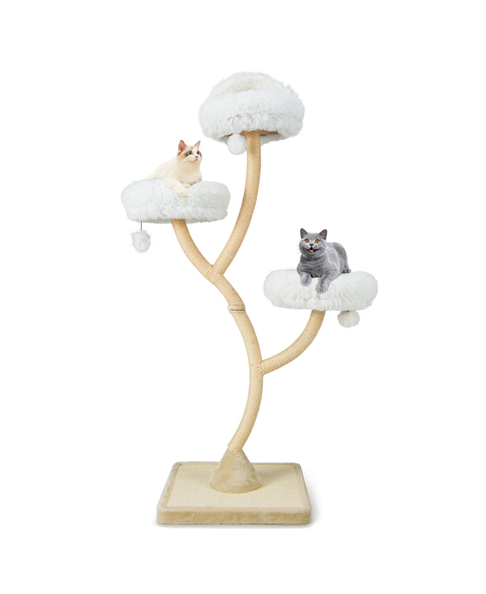 Gymax Cat Tree Tower 70'' Multi-Level Kitten Activity Center w/ 3 Perches and Balls