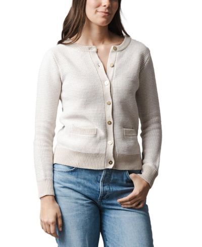 Женский кардиган Hope & Henry Organic Tweed Stitch Sweater