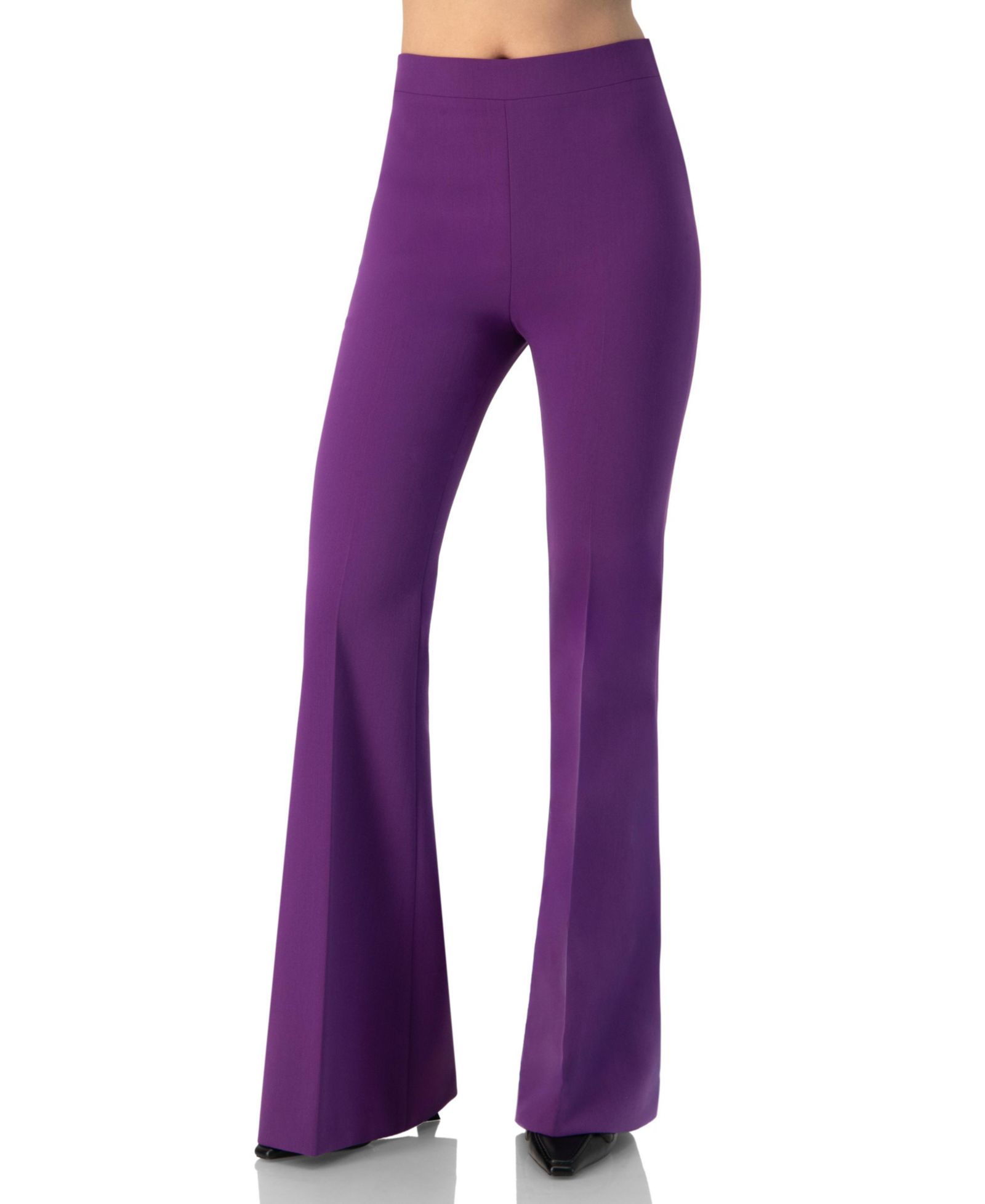 Ivonne Women's Flared Pants with Back Pleats
