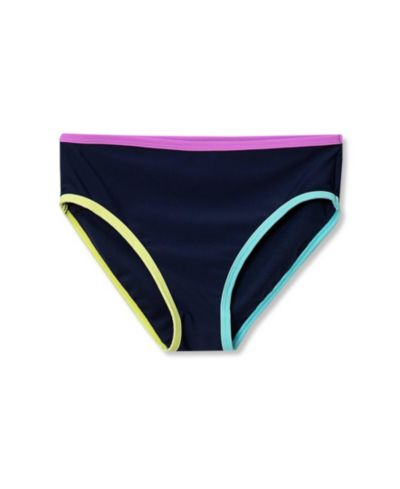 Lands' End Girls Slim Chlorine Resistant Contrast Bikini Bottoms