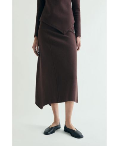 Женская трикотажная юбка миди Scalpers Asymmetrical Knit Midi Skirt