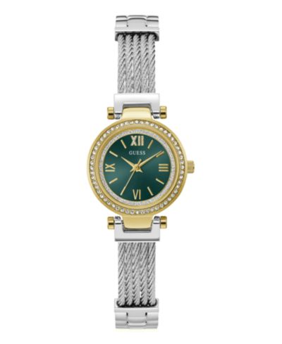 GUESS Women's Two-Tone Stainless Steel Analog Watch, 27mm