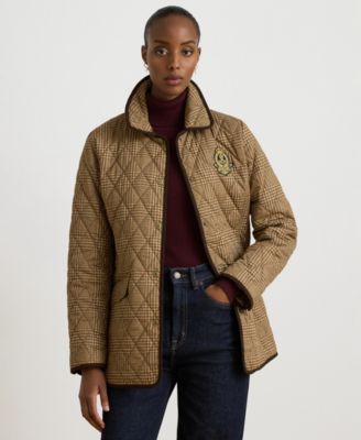 Женская куртка Lauren Ralph Lauren с ромбовидной стеганой прострочкой Glen-Check