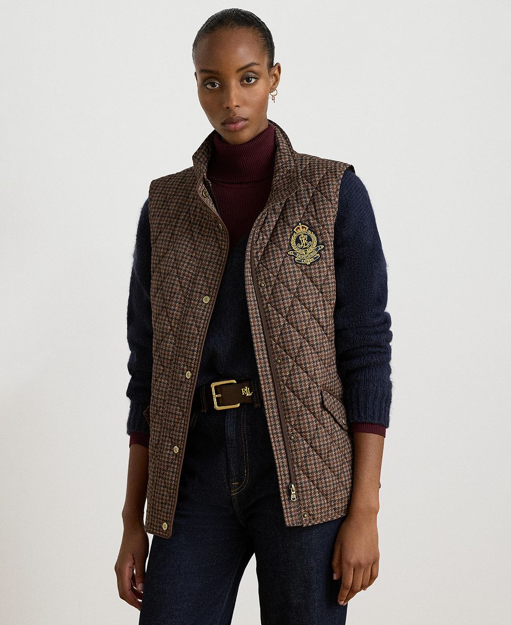 Lauren Ralph Lauren Women's Crested Diamond-Quilted Down-Filled Vest