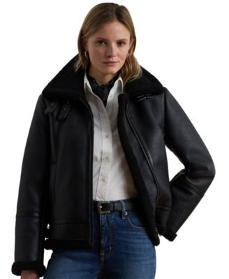 Женская куртка из искусственной кожи Lauren Ralph Lauren Moto