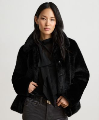 Женское пальто Lauren Ralph Lauren с воротником из искусственного меха