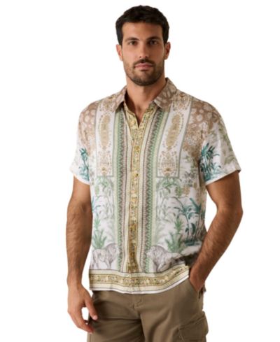GUESS Мужская рубашка с коротким рукавом Savanna Tapestry