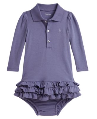 Polo Ralph Lauren Baby Girls' Long-Sleeve Polo Dress and Bloomer, 2-Piece Set