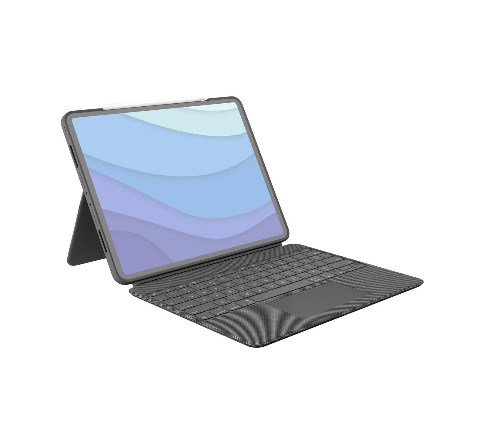 Logitech чехол-клавиатура Combo Touch с трекпадом для Apple iPad Pro 5th и 6th Gen, Oxford Gray