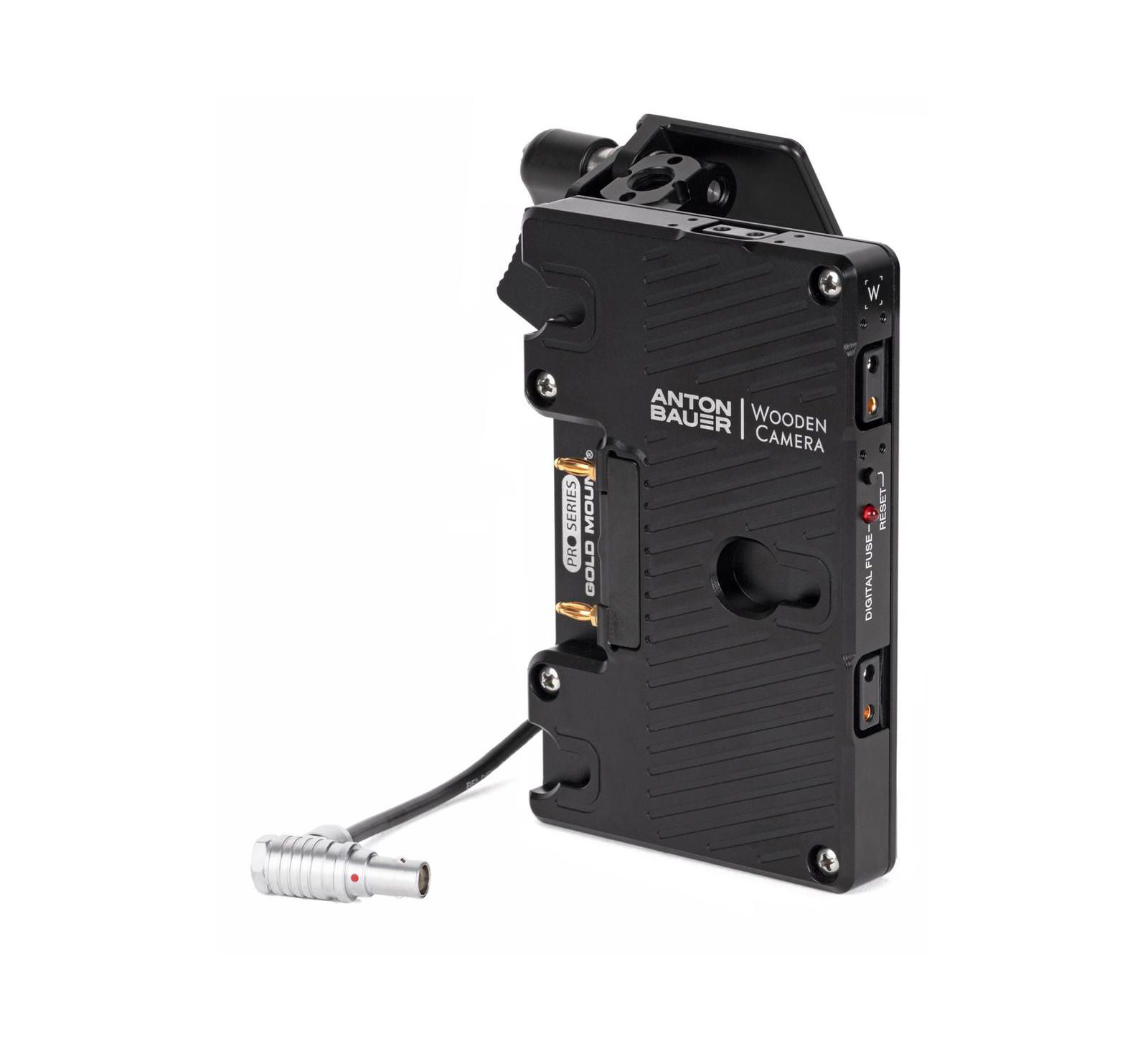 Деревянный слайд для аккумулятора камеры Wooden Camera Pro Gold Mount для камеры RED KOMODO