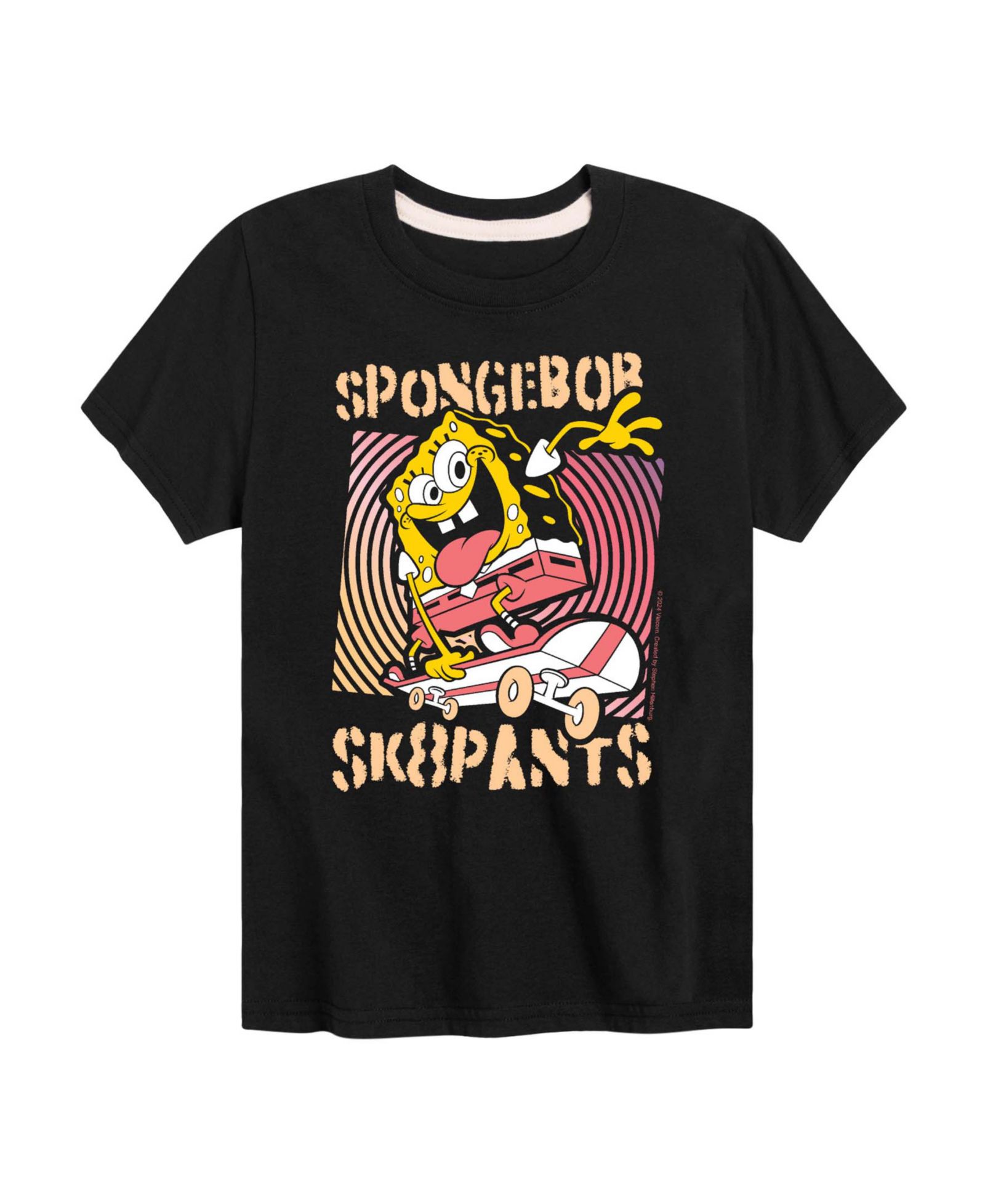 Детская футболка SpongeBob SquarePants с графическим принтом и коротким рукавом