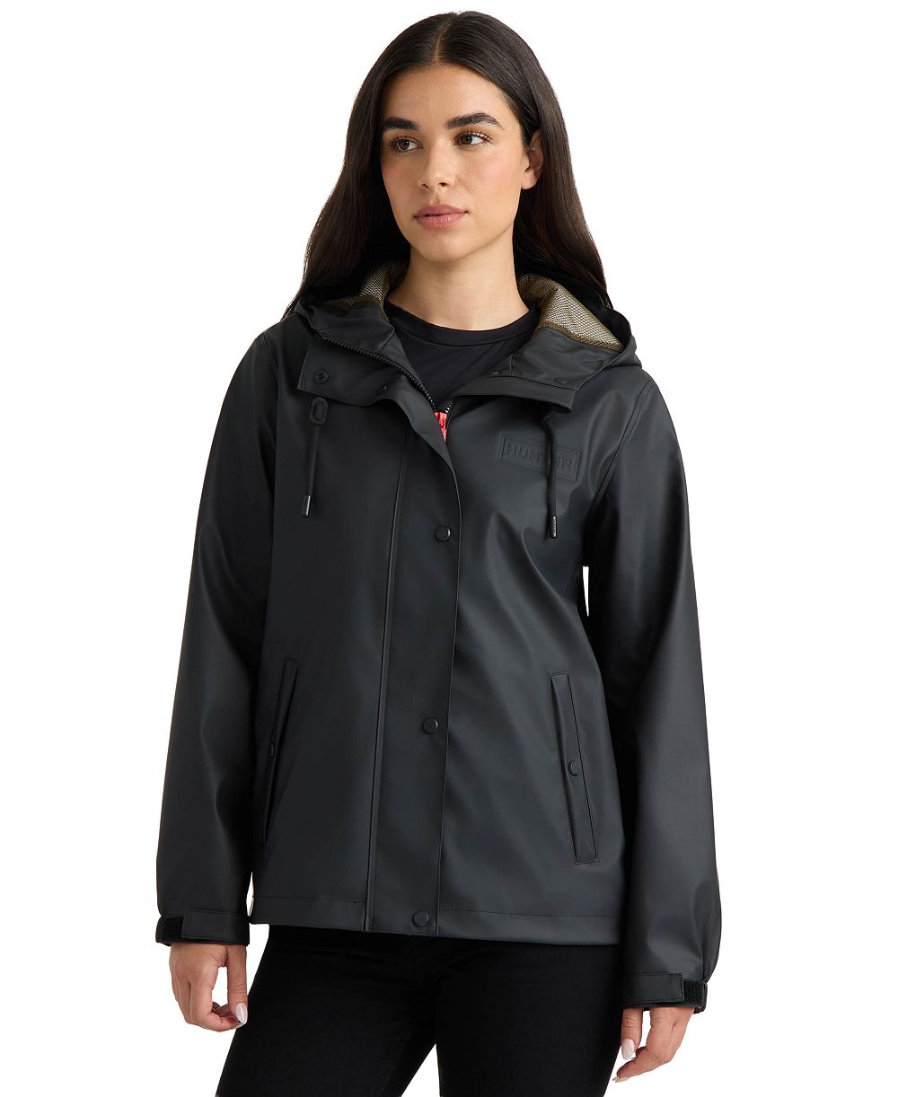 Hunter Women's Dina Rubberized Hooded Waterproof Jacket