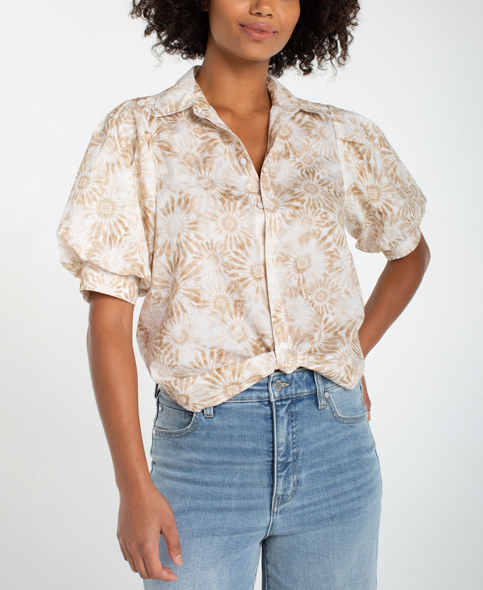Liverpool Los Angeles Women's Puff-Sleeve Top