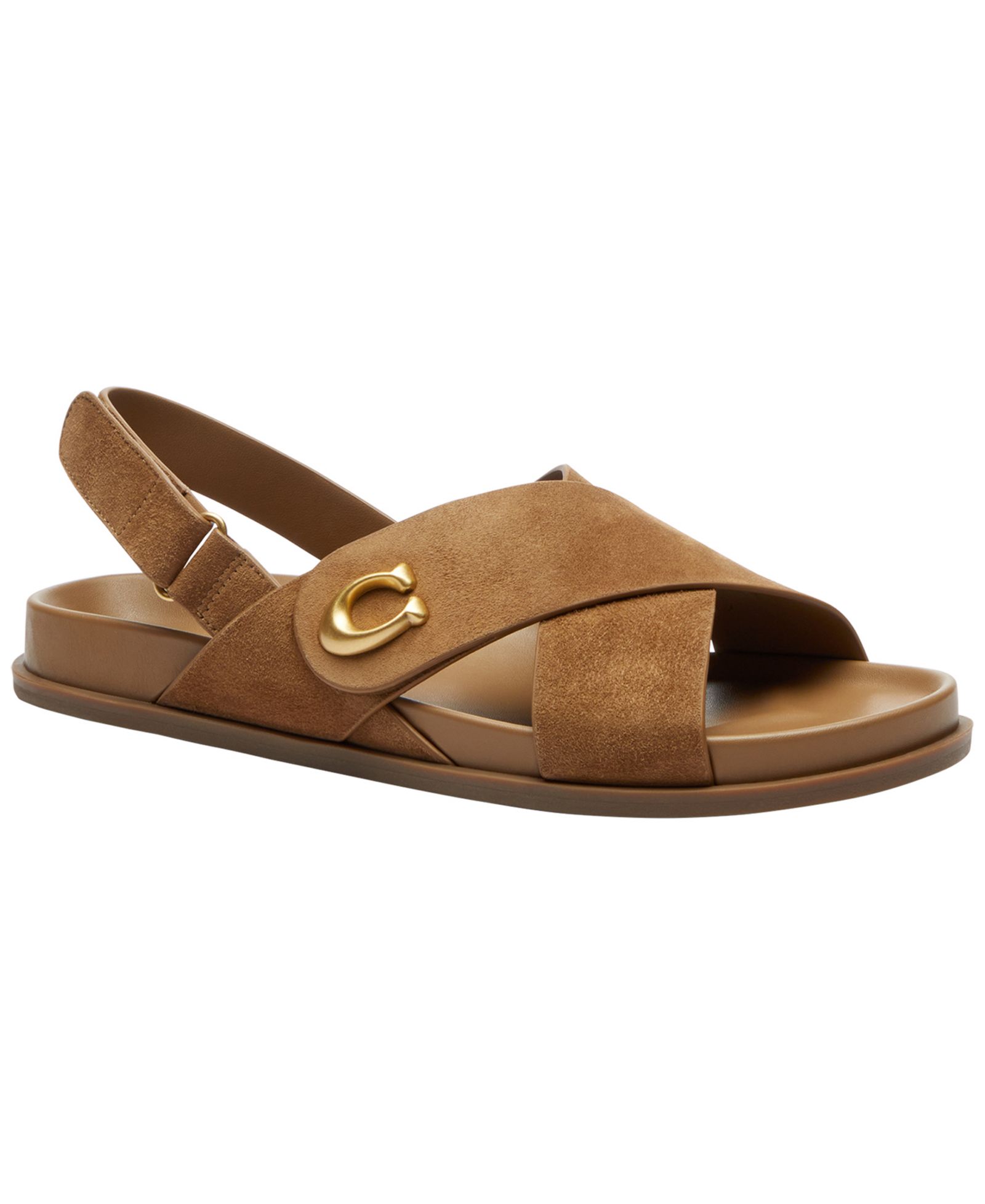 COACH Women's Sculpted C Criss Cross Round Toe Sandals