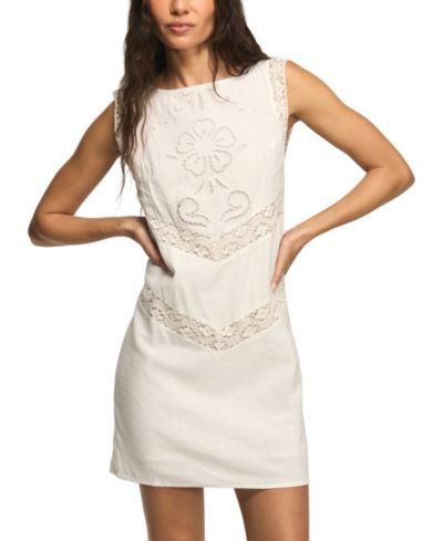 Женское платье Lucky Brand Schiffli Embroidered Jewel Neck