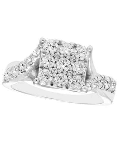 Macy's кольцо с бриллиантами (1 ct. t.w.) в 10k White Gold