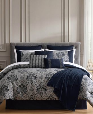 Horwin Damask 14-Piece Comforter Set, Queen