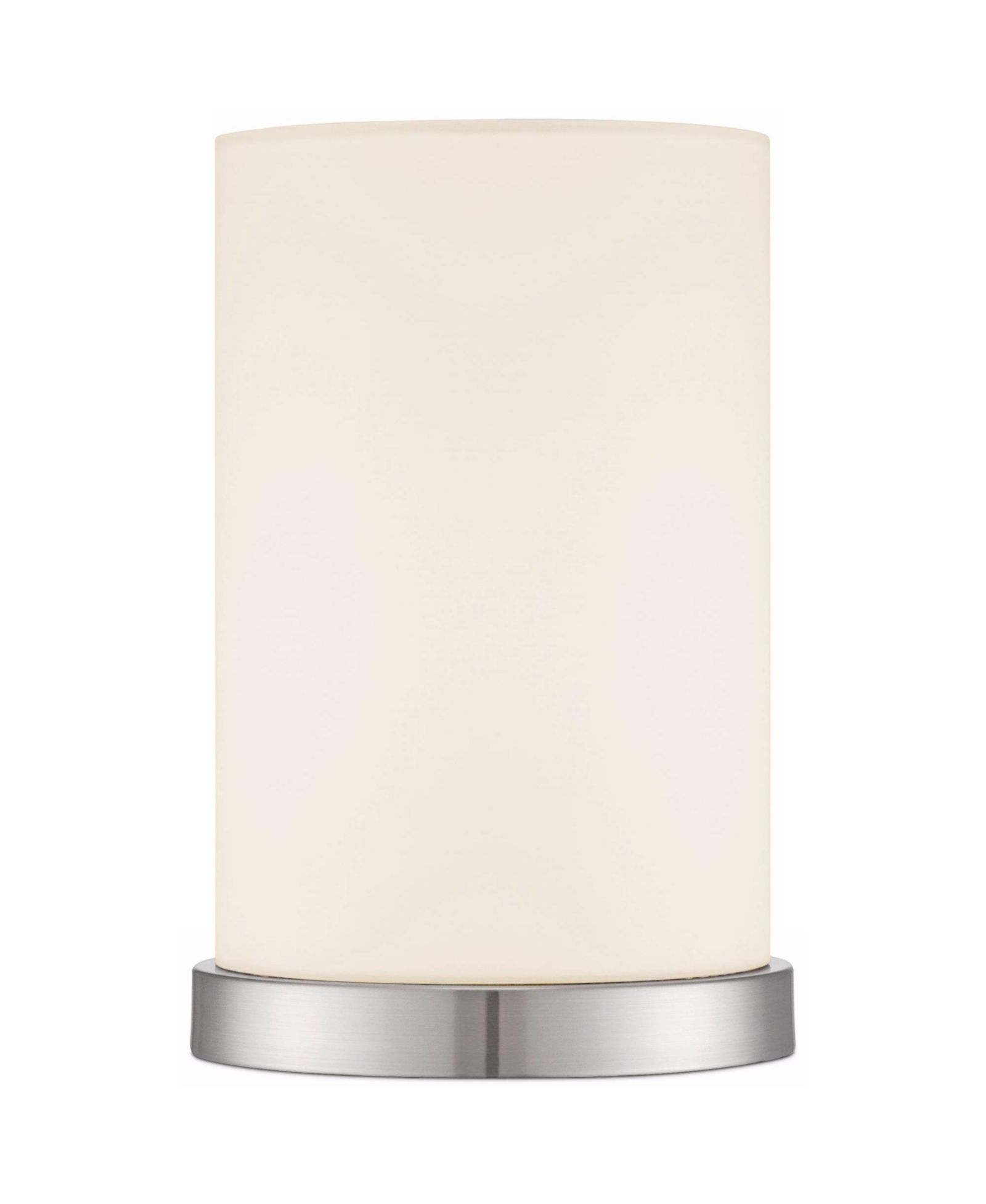 360 Lighting Modern Desk Table Lamp High Silver Metal Fabric Cylinder Shade for Bedroom Bedside Office