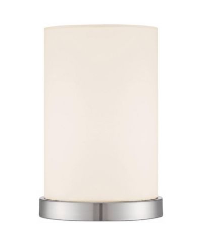 360 Lighting Modern Desk Table Lamp High Silver Metal Fabric Cylinder Shade for Bedroom Bedside Office