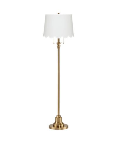 360 Lighting напольный торшер Dyna Antique Brass Scallop Shade